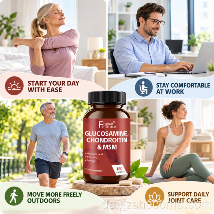 Shecome Glucosamin Chondroitin MSM Kapseln Gelenkunterstützung